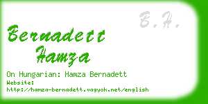 bernadett hamza business card